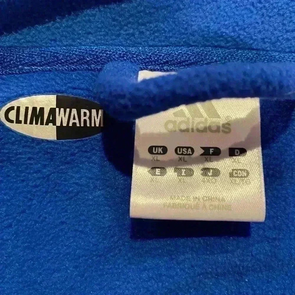Kansas Jayhawks Adidas ClimaWarm 1/4 Zip Fleece pullover size XL color Blue - Picture 3 of 5